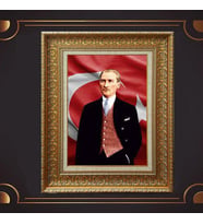 ÖZEL SERİ ALTIN VARAKLI ATATÜRK TABLO S972