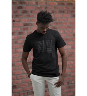 Slim Fit Pamuklu Önü Baskılı Sıfır Yaka T-Shirt