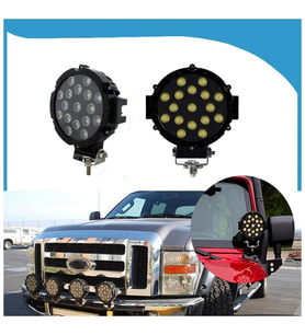 Off Road Sis Lambası 17 Ledli 51 Watt Siyah 4x4 Yayıcı Sis Farı