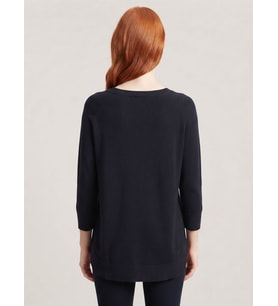 Kadın Siyah Oversize Triko Viskoz Bluz