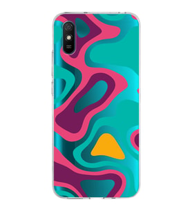Xiaomi Redmi 9A Uyumlu Kapak Renkli Desen Tasarımlı Şeffaf Silikon Kılıf