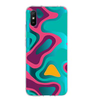 Xiaomi Redmi 9A Uyumlu Kapak Renkli Desen Tasarımlı Şeffaf Silikon Kılıf