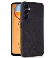 Samsung Galaxy A36 Kılıf Şık Deri Görünümlü ve Dokulu Esnek Premium Fitfist Kapak (Siyah)