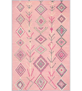 Eliana Home Baskılı, Yıkanabilir Kaymaz Taban Salon Halısı LNA1177 100x150 cm (Pembe)