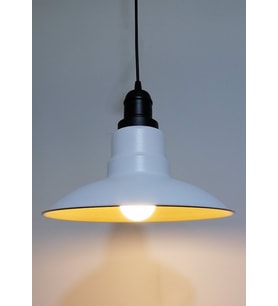 RİOLİGHT RETRO BEYAZ İÇİ GOLD TEKLİ METAL SARKIT ÇAP: 30CM (Siyah)