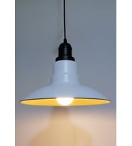 RİOLİGHT RETRO BEYAZ İÇİ GOLD TEKLİ METAL SARKIT ÇAP: 30CM (Siyah)