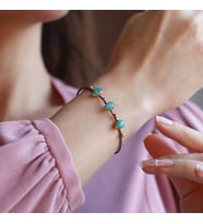 Aquamarine Damla Otantik Kelepçe