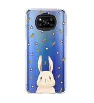 Poco X3 Pro / X3 NFC Uyumlu Tatlı Tavşan Tasarımlı Şeffaf Telefon Kılıfı