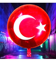 YÜKSEK KALİTE 46CM 9 ADET TÜRK BAYRAKLI BALON KIRMIZI TÜRK BAYRAKLI FOLYO BALON PARLAK METALİK BALON