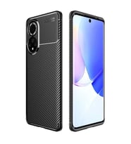 Coverzone Huawei Nova 9 ?le Uyumlu K?l?f Karbon Tasar?m, Parmak ?zi Yapmayan �zellik Ultra Slimfit Yap? Del�x Tpu Silikon DLX Huawei Nova 9 ?le Uyumlu K?l?f Siyah