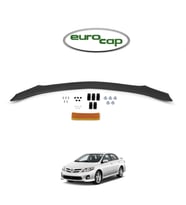 EUROCAP Toyota Corolla Ön Kaput Maskesi Koruma Rüzgarlığı Deflektör 3mm Akrilik Parlak Siyah 2008-13