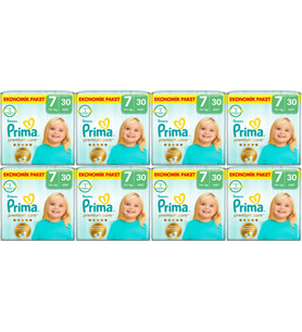 Prima Premium Care Bebek Bezi Beden:7 (15+KG) XXX Large 240 Adet Ultra Ekonomik Fırsat Pk