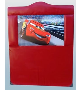 Başlık DK 90345 Tek Kişilik 100 Arabalar Model Suni Deri Kırmızı Kumaş El Yapım