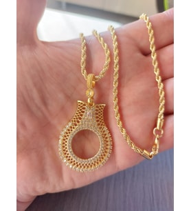 çeyrek gram uyumlu kolye 3,mm 60cm kolye 24ayar altın kaplma