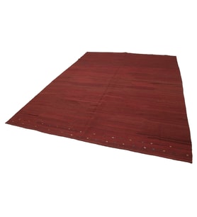 Bordo Kilim Etnik Stil Geometrik Motifli Salon Kilimi El Dokuma Yün Yatak Odası Modern