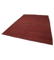 Bordo Kilim Etnik Stil Geometrik Motifli Salon Kilimi El Dokuma Yün Yatak Odası Modern