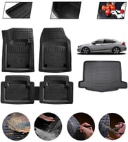 Honda Civic Hatchback 2016-2021 Uyumlu Paspas Araca Özel Bagaj Havuzu MBS Siyah