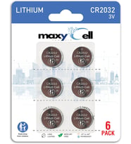 Lexroo CR2032 3V Lityum Düğme Pil - Sızdırmaz Tasarım - 6'lı Paket