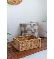 Sağlam Hasır Dikdörtgen Sepet 47x33x19 cm, Düzenleyici, Çok Amaçlı