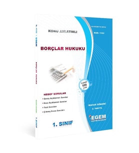 Egem Yayınları Aöf Borçlar Hukuku (bahar Dönemi) Konu Anlatımlı Soru Bankası (Çok Renkli)