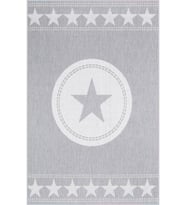Eliana Home Baskılı, Yıkanabilir Kaymaz Taban Salon Halısı LNA1267 100x150 cm (Gri)