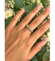 Sıralı Oval Silver Yüzük
