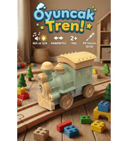 Sesli ve Işıklı Bas Bırak Oyuncak Tren Hareketli Eğitici Lokomotif 2+ Yaş
