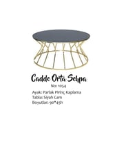 Brc17564 Orta sehpa Cadde Düz Siyah Temper Cam Metal GOLD kaplama renk El Yapım