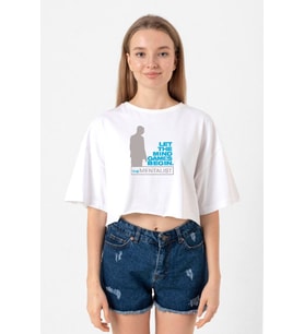 The Mentalist Let The Mind Beyaz Kadın Crop Tshirt