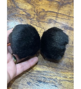 2 ADET SİYAH PELUŞ PON PON