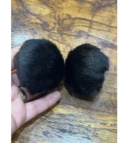 2 ADET SİYAH PELUŞ PON PON