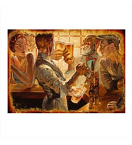 Barmen Ve Bar Modern Ahşap Tablo 35cm X50cm