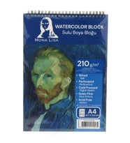 SÜDOR MN26-4 MONA LISA SPİRALLİ RESİM DEFTERİ - SULU BOYA BLOĞU A4 (29.7x21cm) 210gr. 20YP.