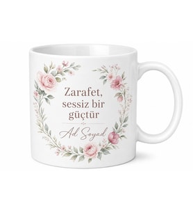 Kişiye Özel Hanımefendi Temalı Baskılı Kupa Bardak Hediye