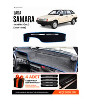 e-biz LADA SAMARA KARBİRATÖRLÜ (1984-1999) Uyumlu Torpido Örtüsü, Torpido Kılıfı - Siyah-Mavi - LD003