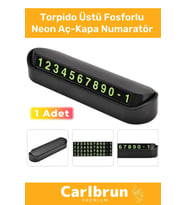 Lüks Araç Içi Park Telefon Numarası Araba Oto Cam Kartı Torpido Üstü Fosforlu Neon Aç-Kapa Numaratör