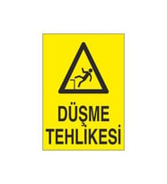 Düşme Tehlikesi Uyarı Levhası 50x70cm (Karışık)