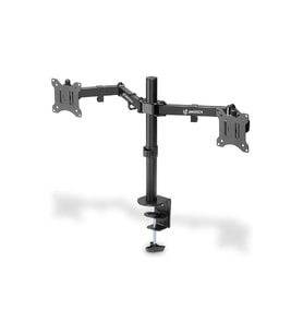Dual Monitör Tutucu Stand 13-32 İnç Çift Kollu Masa Kelepçeli Monitör Aparatı (Siyah)