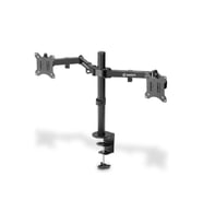 Dual Monitör Tutucu Stand 13-32 İnç Çift Kollu Masa Kelepçeli Monitör Aparatı (Siyah)