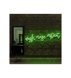 Wash Ringe Repeat Yazılı Neon Tabela