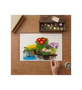Gardina Çuha Renkli Güzel Çiçekler Tasarımı 240 parça Ahşap Puzzle Ahşap Kutuda MP00465