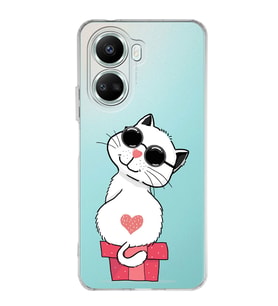 Huawei Nova 10 Se Uyumlu Kapak Coolcat Tasarımlı Şeffaf Silikon Kılıf