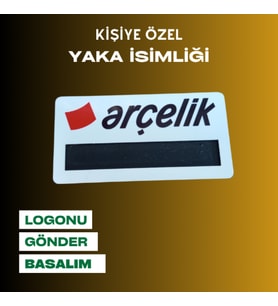 Düz model yaka isimliği 10 Adet (Beyaz)