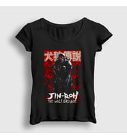 Presmono Kadın Siyah The Wolf Brigade Jin Roh T-Shirt 545389tt