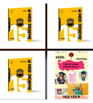 HIZ YAYINLARI 8. SINIF TÜRKÇE - MATEMATİK - FEN BİLİMLERİ 15 Lİ DENEME - Hediyelidir