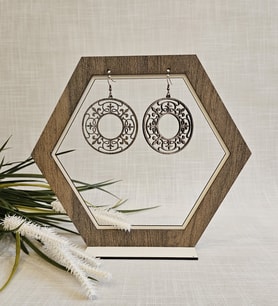 LeradLazerArt- Ahşaptan geometrik küpeler. Lazer kesim. Mandala küpeler