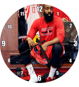 Cakatablo James Harden Houston Basketbolcu Duvar Saati