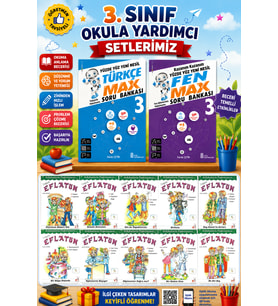 3.Sınıf Türkçe Max + Fen Max + Değerli Eflatun Hikaye Seti