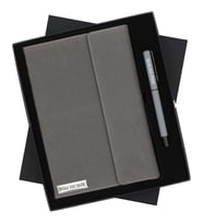 İsme Özel Premium Defter ve Roller Kalem Seti Tasarım Kutulu (Füme)