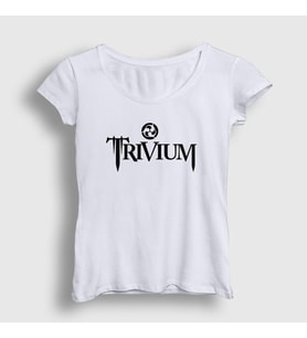 Presmono Kadın Beyaz Logo Trivium T-Shirt 178811tt (Beyaz)